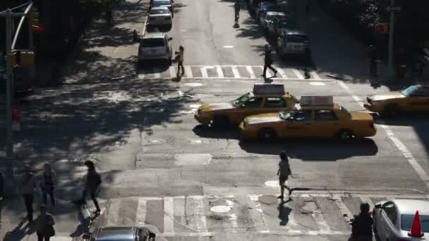 Zeitraffer einer New Yorker Straßenszene — Stockvideo
