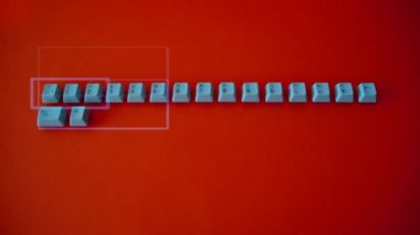 stop motion bilgisayar klavye tuşları