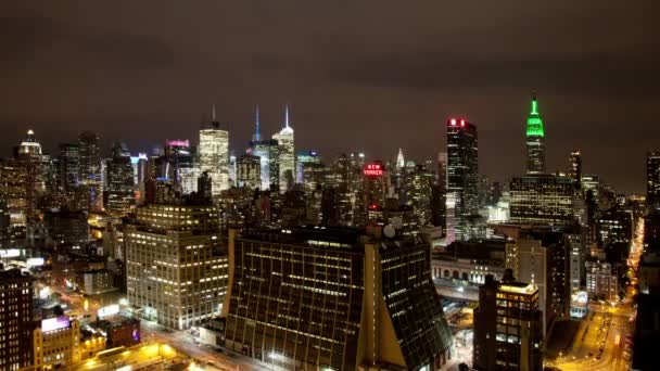 Widok na panoramę Manhattanu — Wideo stockowe