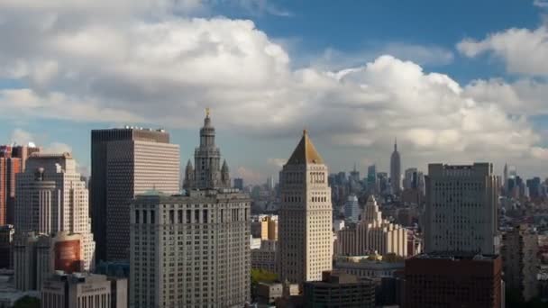 Timelapse de l'horizon inférieur du manhattan — Video