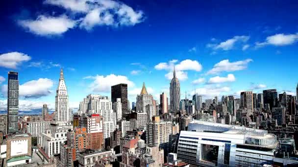 TimeLapse a midtown manhattan látképének — Stock videók