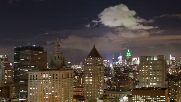 TimeLapse kilátás nyílik Manhattanre néz — Stock videók