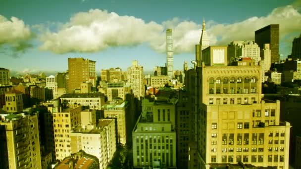 Panorámica de lapso de tiempo de Manhattan skyline — Vídeos de Stock