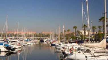 Barselona'nın Port Olimpiyat Timelapse kaydırma