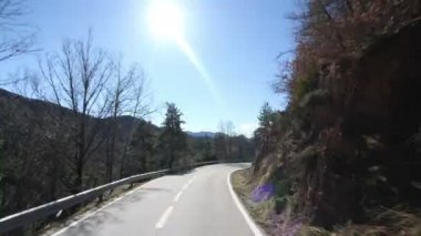 hareket halindeki bir arabadan ateş timelapse