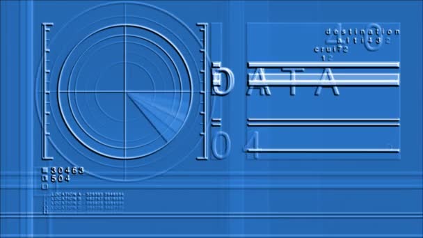 Clip de radar, avaition y datos meteorológicos e información — Vídeos de Stock