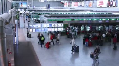 The check in area of rome international airport