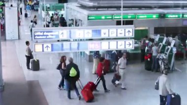 The check in area of rome international airport