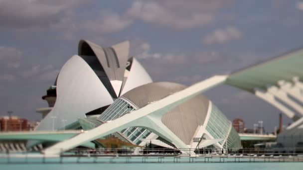 De stad van wetenschap en kunst in valencia — Stockvideo