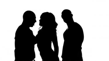 seksi dansçılar gölge, siluet