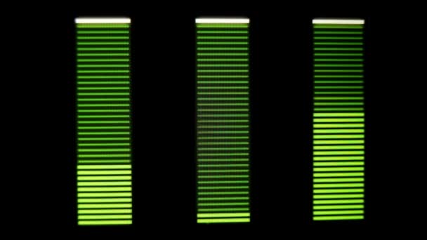 Equalisers gráficos de música e clipe de análise de áudio — Vídeo de Stock