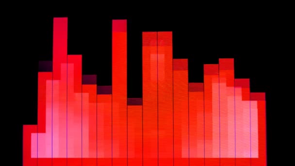 Music graphic equalisers and audio analysis clip — Stock Video
