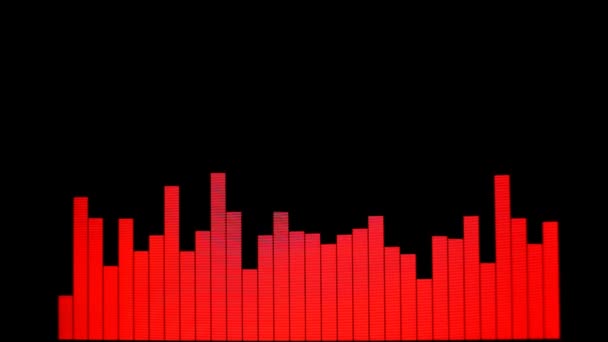 Grafische equalisers van muziek en audio analyse clip — Stockvideo