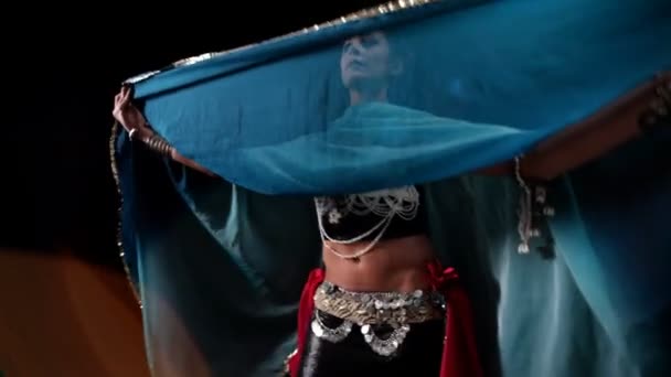 Beautiful belly dancer — Stock Video