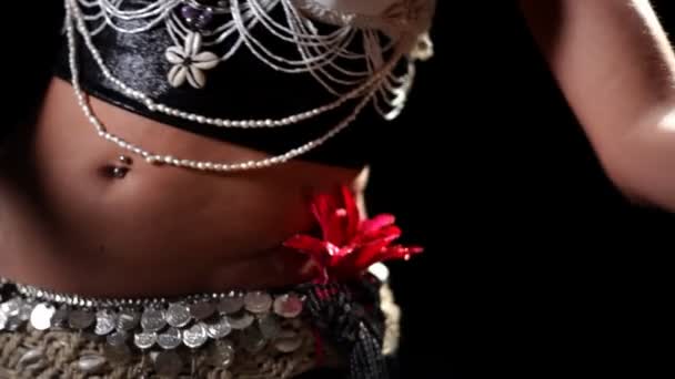 Beautiful belly dancer — Stock Video