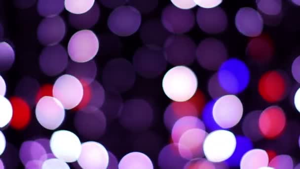 Patrones de luz abstractos y movimiento a partir de bombillas de colores — Vídeos de Stock