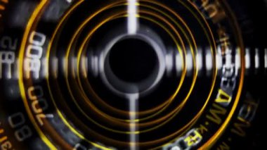 eski bir retro radyo dairesel radyo arama Close-Up