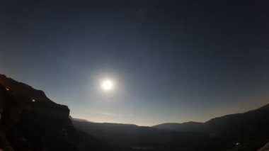 Dolunay gece timelapse en güzel tavatet Dağı