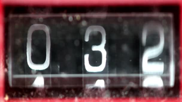 Close-up of a cassette tape player number counter — Stock Video