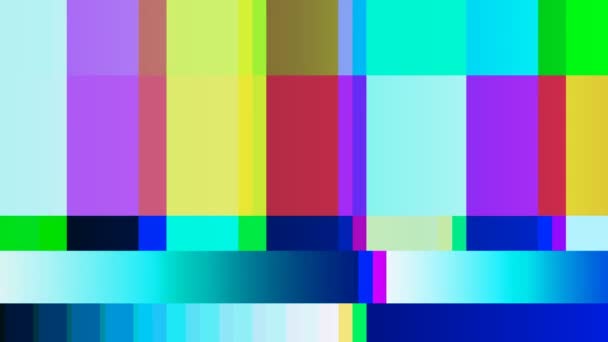 Un patrón de tarjeta de prueba de televisión — Vídeo de stock