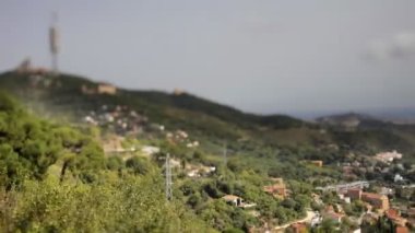 bir tavada collserola tepelerde Barcelona'dan şehir içinde