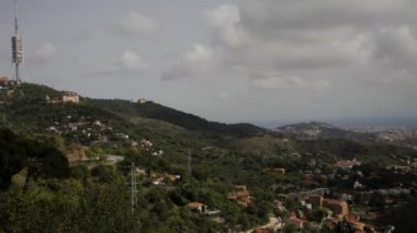 bir tavada collserola tepelerde Barcelona'dan şehir içinde