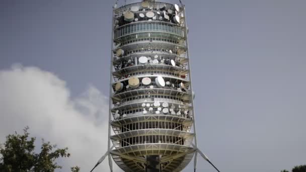 Timelapse shot of the Torre de Collserola — Stock Video