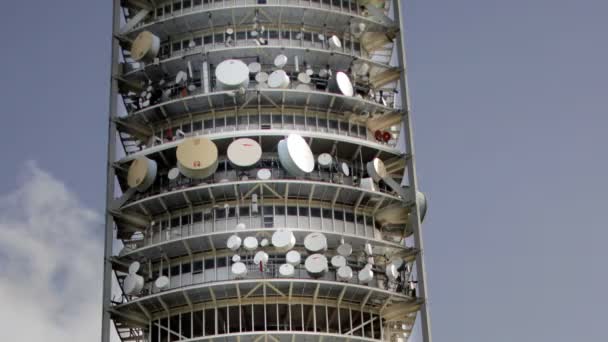 Timelapse strzał torre de collserola — Wideo stockowe