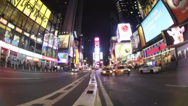 Times Square por la noche, Nueva York — Vídeos de Stock