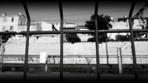 タイムラプスの電車マルセイユ ガール サン シャルル — ストック動画