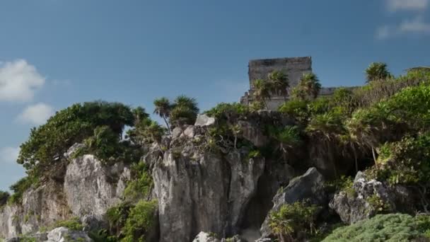 Time-lapse van de Maya-ruïnes op tulum — Stockvideo