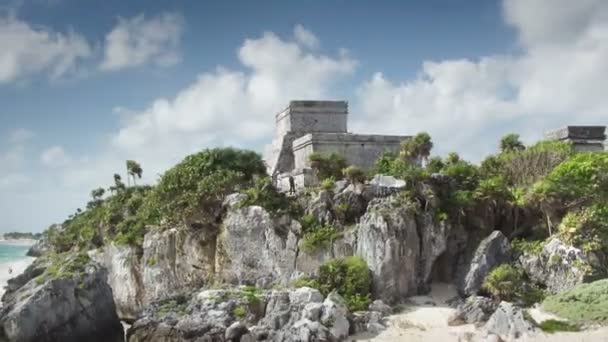 Time-lapse of the mayan ruins at tulum — Stock Video