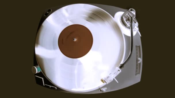 Fisheye close-up of a dj record player — Stock Video