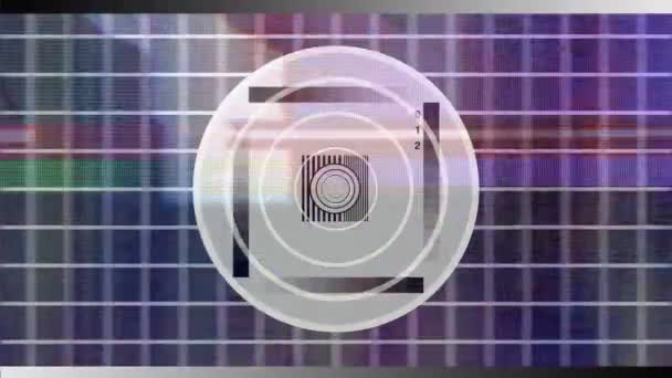 Animation of a tv test card — Stock Video