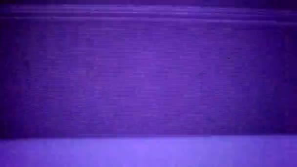 Eski bir televizyon yakalanan statik ve elektronik gürültü — Stok video