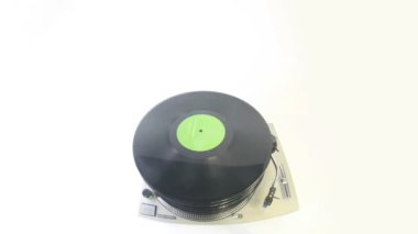 Vinil turntables üzerinde büyüyen balıkgözü shot