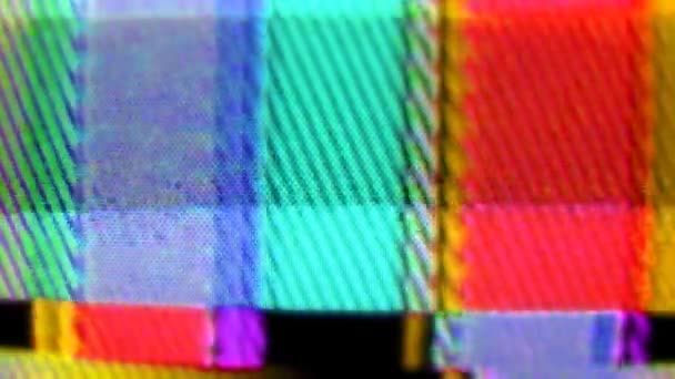 Televisie en film statische en elektronische ruis — Stockvideo