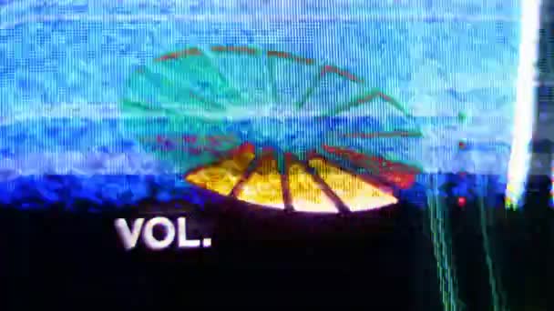 Gros plan des égaliseurs graphiques hifi 