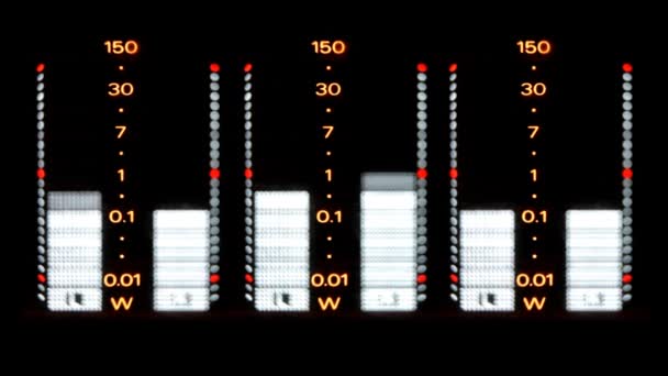 고음질 그래픽 equalisers의 클로즈업 — 비디오