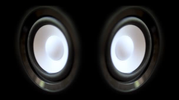 Un cône haut-parleur pompage au son de la basse 