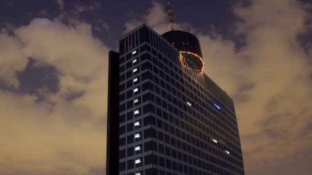 Time-lapse van het world trade centrum gebouw — Stockvideo