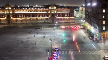 mexico City'de zocalo geceleri, hızlandırılmış