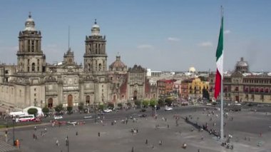 mexico city Zocalo'da, hızlandırılmış