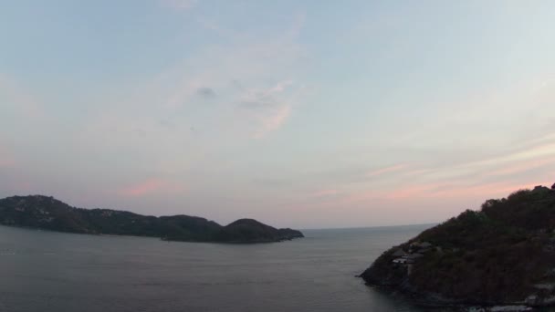 Belle time-lapse au coucher du soleil sur l'océan Pacifique — Video