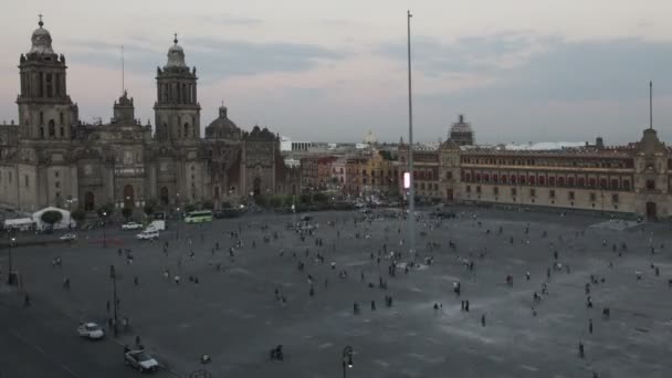 Mexico city Zocalo'da, hızlandırılmış — Stok video