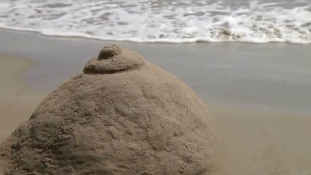 Vackra gömda stranden i waikiki — Stockvideo