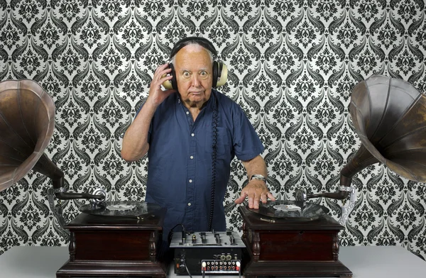 Abuelo dj — Foto de Stock