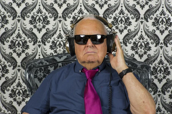 Nonno dj — Foto Stock