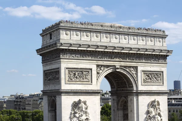 The arc de triomphe in paris, france — Stock Photo, Image