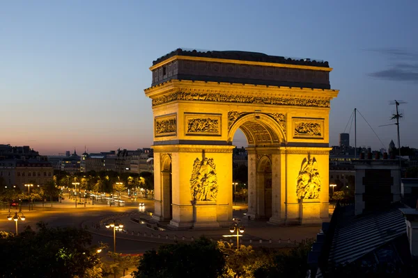 De arc de triomphe in Parijs, Frankrijk — Stockfoto